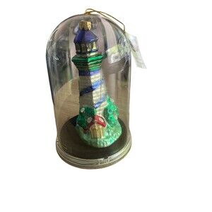 Designer Studio Handcrafted Glass Unique Treasure Ltd Series Lighthouse Ornament